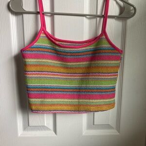 Colorful Striped Crop Top